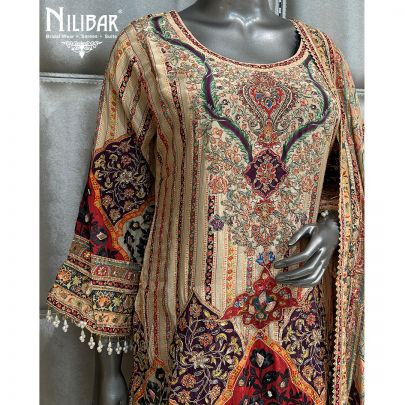 Light Beige Crepe Palazzo Suit