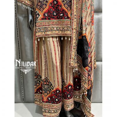 Light Beige Crepe Palazzo Suit