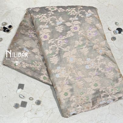 Tea Green Banarasi Silk Saree