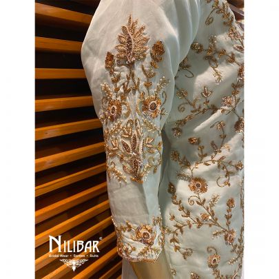 Powder Silk Palazzos Suit Set
