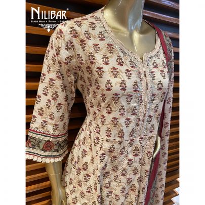 Cream Cotton Kurta Set