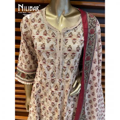 Cream Cotton Kurta Set