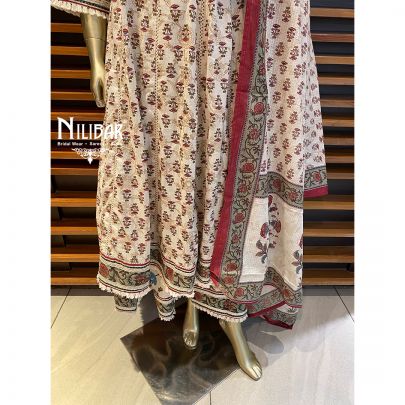 Cream Cotton Kurta Set