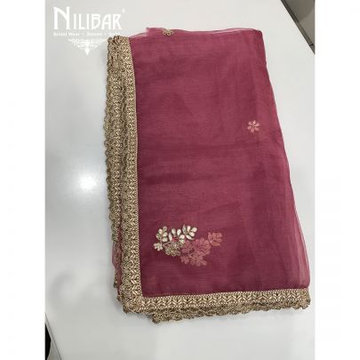 Onion Organza Unstitched Suit