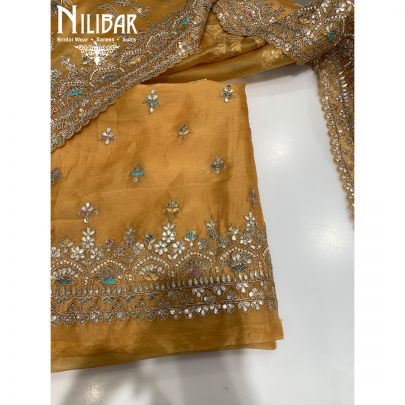 Mango Organza Unstitched Suit
