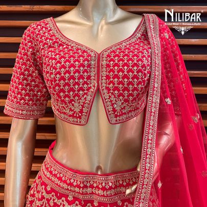 Red Silk Bridal Lehenga