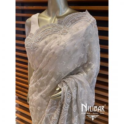 Beige Lamé  Saree
