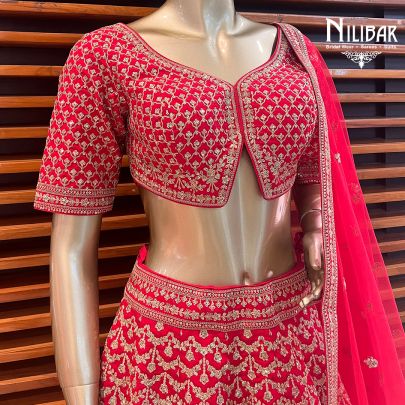 Red Silk Bridal Lehenga