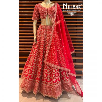 Red Silk Bridal Lehenga