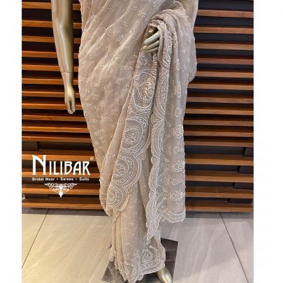 Beige Lamé  Saree