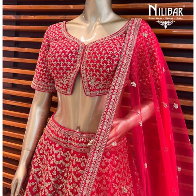 Red Silk Bridal Lehenga