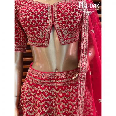 Red Silk Bridal Lehenga