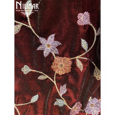 Currant Red Velvet Dupatta