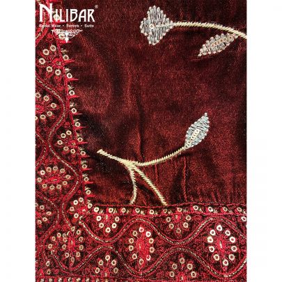 Currant Red Velvet Dupatta