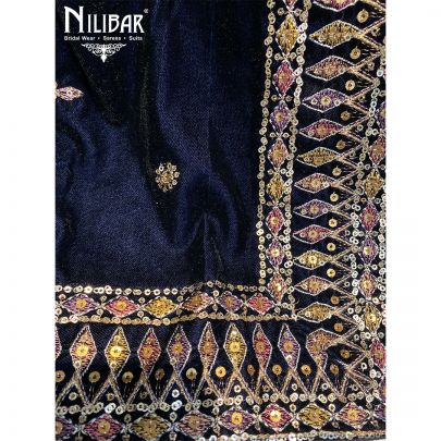 Blue Velvet Dupatta.