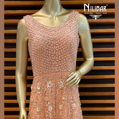 Peach Gown in Net