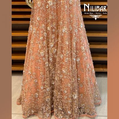 Peach Gown in Net