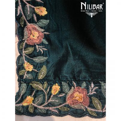 Bottle Green Velvet Dupatta