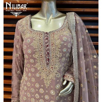 Rose Dust Georgette Garara Suit