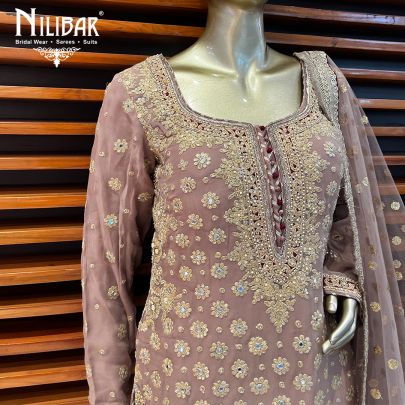 Rose Dust Georgette Garara Suit