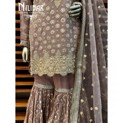 Rose Dust Georgette Garara Suit