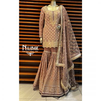 Rose Dust Georgette Garara Suit