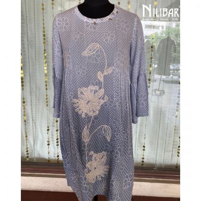 Light Steel Blue Cotton Kurta