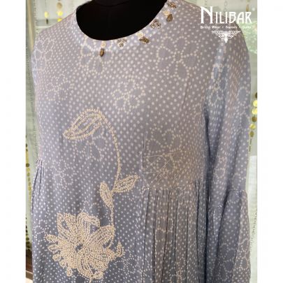 Light Steel Blue Cotton Kurta