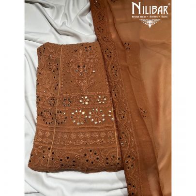 Brownie Georgette Semi Stitched Suit