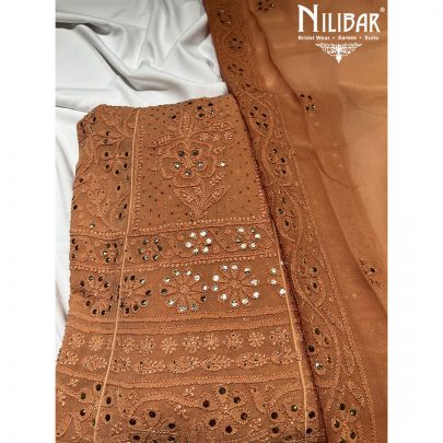 Brownie Georgette Semi Stitched Suit
