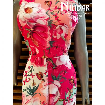 Rose Georgette Printed Jumpsuit