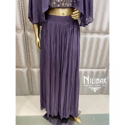 Violet Chinon Palazzo Suit 
