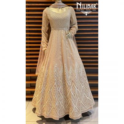 Pale Pink Georgette Anarkali Suit