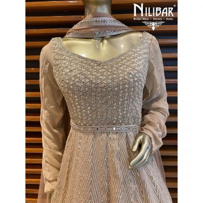 Pale Pink Georgette Anarkali Suit