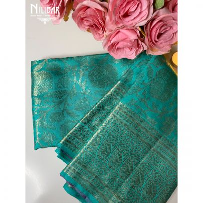 Sea Green Silk Kanjivaram Saree