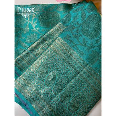 Sea Green Silk Kanjivaram Saree