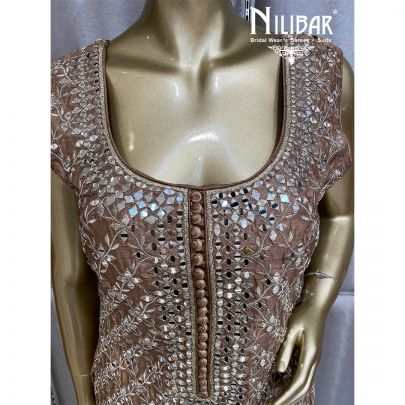 Multicoloured Silk and Net Sharara Suit