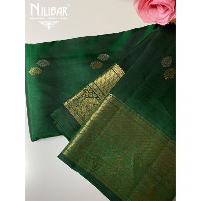 Dark Green Silk Kanjivaram Saree