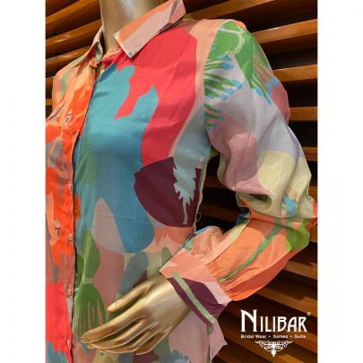 Pink and Multicolor Muslin Cotton Co-ord set