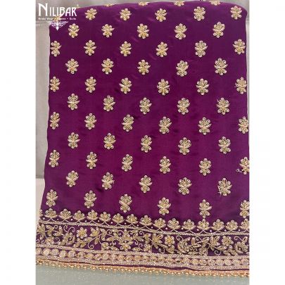 Grape Crepe and Chinon Unstitched Suit