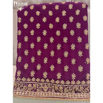 Grape Crepe and Chinon Unstitched Suit