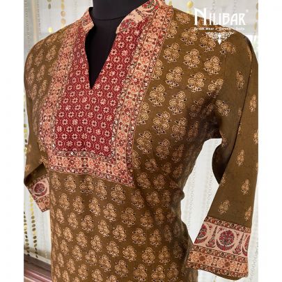 Olive Green Muslin Cotton Kurta