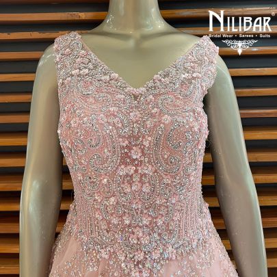 Blush Pink Net Gown