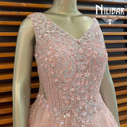 Blush Pink Net Gown