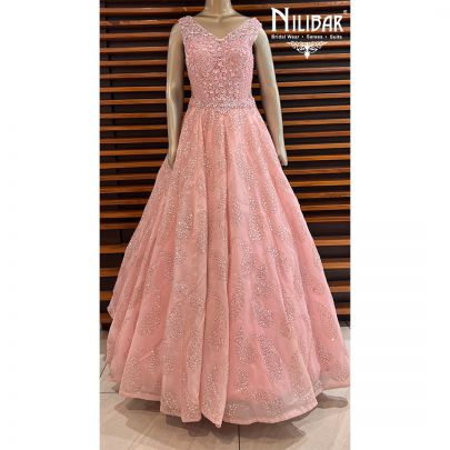 Blush Pink Net Gown