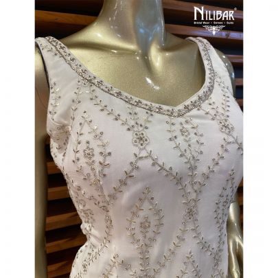 Rice White Georgette Garara Suit