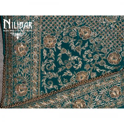 Turquoise Crepe  Unstitched Suit