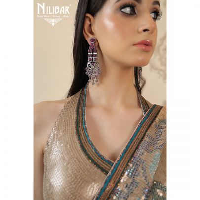 Beige Georgette Saree