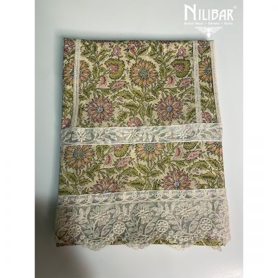 Lemon Cotton Printed Unstitched Suit