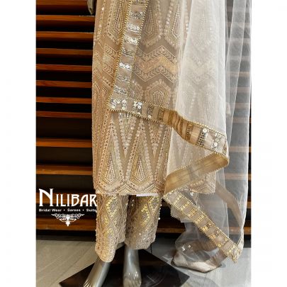 Mouse Georgette Straight pant Suit